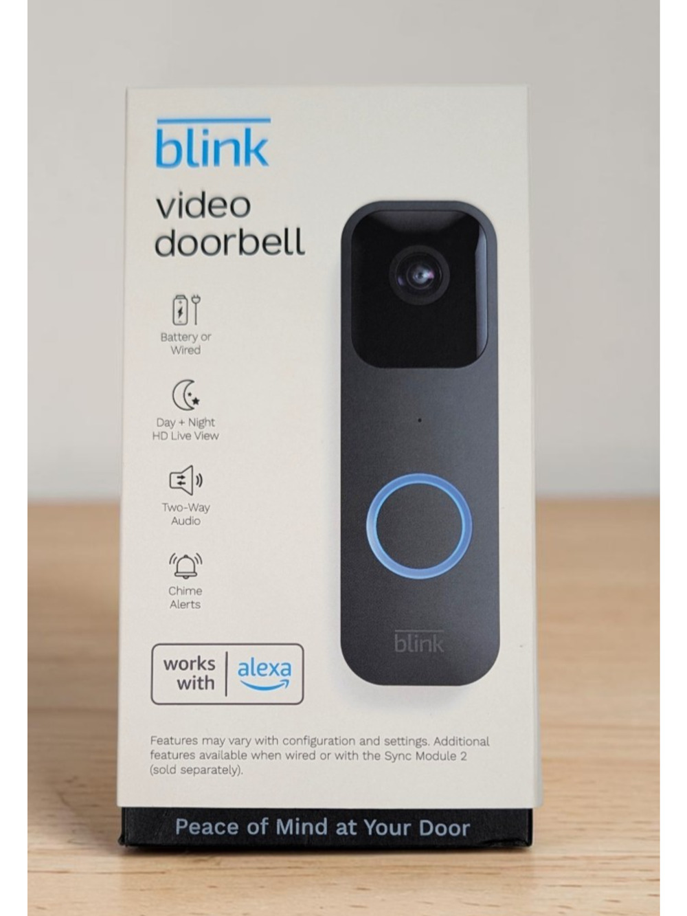 Blink Smart Wi-Fi Video Doorbell Wired/Battery with 2 Way Audio works with Alexa
